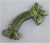 A Mughal spinach jade dagger handle, 5.75in.                                                                                           