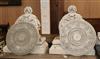 Seven cast plaster roundels and corbels                                                                                                