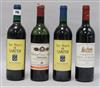 A bottle of Yon Figeac, St. Emilion, 1998, two bottles of Les Haut de Smith, 1990 and one bottle of Croiuzet Bage, 1962 (a.f.)         