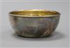 A sterling silver sugar bowl, with gilded interior, 2 oz.                                                                              