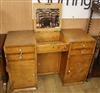 An Art Deco maple dressing table W.115cm                                                                                               