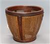 A carved mahogany waste paper basket height 26.5cm                                                                                     