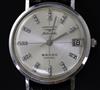 A gentleman's 1960's? 14k white gold and diamond set Longines Admiral automatic wrist watch,                                           