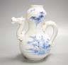 A Japanese Hirado blue and white 'dragon' wine pot, late 19th century, of double gourd shape, (losses) 19.5cm                                                                                                               