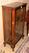 A 1920's mahogany glazed china display cabinet W.59cm                                                                                  