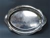 A Gorham sterling silver tray of shaped oval form, approx 33oz                                                                         