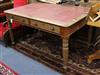 A Victorian Gillows style mahogany partner's writing table W.136cm                                                                     