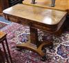 An early Victorian mahogany folding card table W.92cm                                                                                  