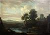 Attributed to Richard Wilson (1714-1782) River landscape with hilltop castle 16.5 x 23.25in.                                           