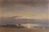 David West (1868-1936) Fishing boat off the coast at sunset 19.25 x 29in.                                                              