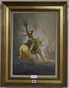 M. Kassab, oil on canvas, Arab falconer, signed, 50 x 34cm                                                                             