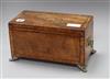 A George III mahogany tea caddy length 30.5cm                                                                                          