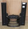 A miniature Victorian cast and wrought iron fire insert W.46cm H.48cm                                                                  