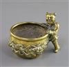 A Chinese polished bronze scholar's brushwasher, 17th/18th century, W. 8cm                                                             