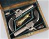 A pair of early 19th century box percussion lock pocket pistols, pistols 6.75in.                                                       
