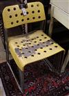 Nine retro metal stacking chairs                                                                                                       