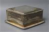 A Victorian silver biscuit box of lozenge form, 23oz approx                                                                            