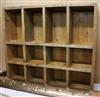 A pine pigeon hole cabinet W.101cm                                                                                                     