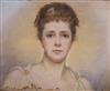 After Greuze, pastel, Portrait of a classical woman, 43 x 53cm, unframed                                                               