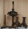 Eight 19th century table bases                                                                                                         