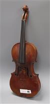 An early 20th century violin                                                                                                           