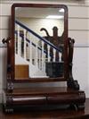 An early Victorian mahogany toilet mirror W.56cm                                                                                       