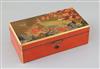 A Japanese lacquered jewellery casket, late Meiji period, width 22cm depth 12cm height 7cm                                             