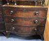 A George III mahogany serpentine chest W.91cm                                                                                          