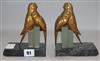 A pair of Art Deco budgie bookends height 16cm                                                                                         