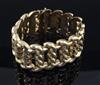 A stylish Italian 18ct gold fancy interwoven style link bracelet, 47 grams.                                                            