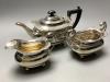 An Edwardian silver three piece tea set, Sheffield, 1906                                                                                                                                                                    