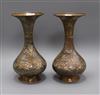 A pair of Cairoware vases height 31cm                                                                                                  