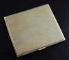 A 1930's engine turned 9ct gold cigarette case, 93mm.                                                                                  