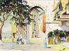 § Cecil Rochfort D'Oyly John (1906-1993) Archway in a Mediterranean village 17 x 23in.                                                 