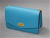 A turquoise leather Mulberry shoulder handbag, with dust cover and red card 24 x 15.5cm                                                