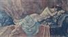 Sir William Russell Flint, limited edition print, reclining model, signed, 34 x 60cm                                                   