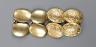 Two pairs of 9ct gold oval cufflinks including engraved, 26.7 grams.                                                                                                                                                        