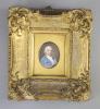 19th century English School , Miniature Portrait of the father of General Charretie, Watercolour on ivory, 7 x 5.5 cm                                                                                                       