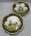 Two Austrian transfer painted dishes                                                                                                   