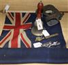 Miscellaneous items, including a Jaguar 'leaper' bonnet mascot, L 13cm,                                                                