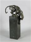 § Kate Denton (British b.1954). A patinated bronze group, 'Panther', H.35.5in.                                                         