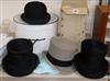 A quantity of top hats and bowler hats                                                                                                 