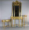 A three piece suite of Louis XVI style giltwood salon furniture                                                                        