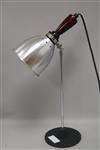 A 1970's chrome brushed steel desk lamp height 48cm                                                                                    