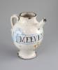 An Italian maiolica wet drug jar, Savona, late 17th century, 22.5cm high, faults                                                                                                                                            