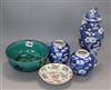 A group of Oriental ceramics tallest 28cm                                                                                              