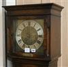 A modern oak cased longcase clock height 187cm                                                                                         