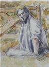 § Duncan Grant (1885-1978) Portrait of Rupert Brooke 10 x 7.5in. (with letter of provenance).                                          