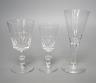 A set of nine cut drinking glasses, five similar glasses and three others                                                                                                                                                   