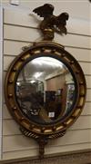 A Regency-style gilt-framed convex wall mirror W.59cm                                                                                  